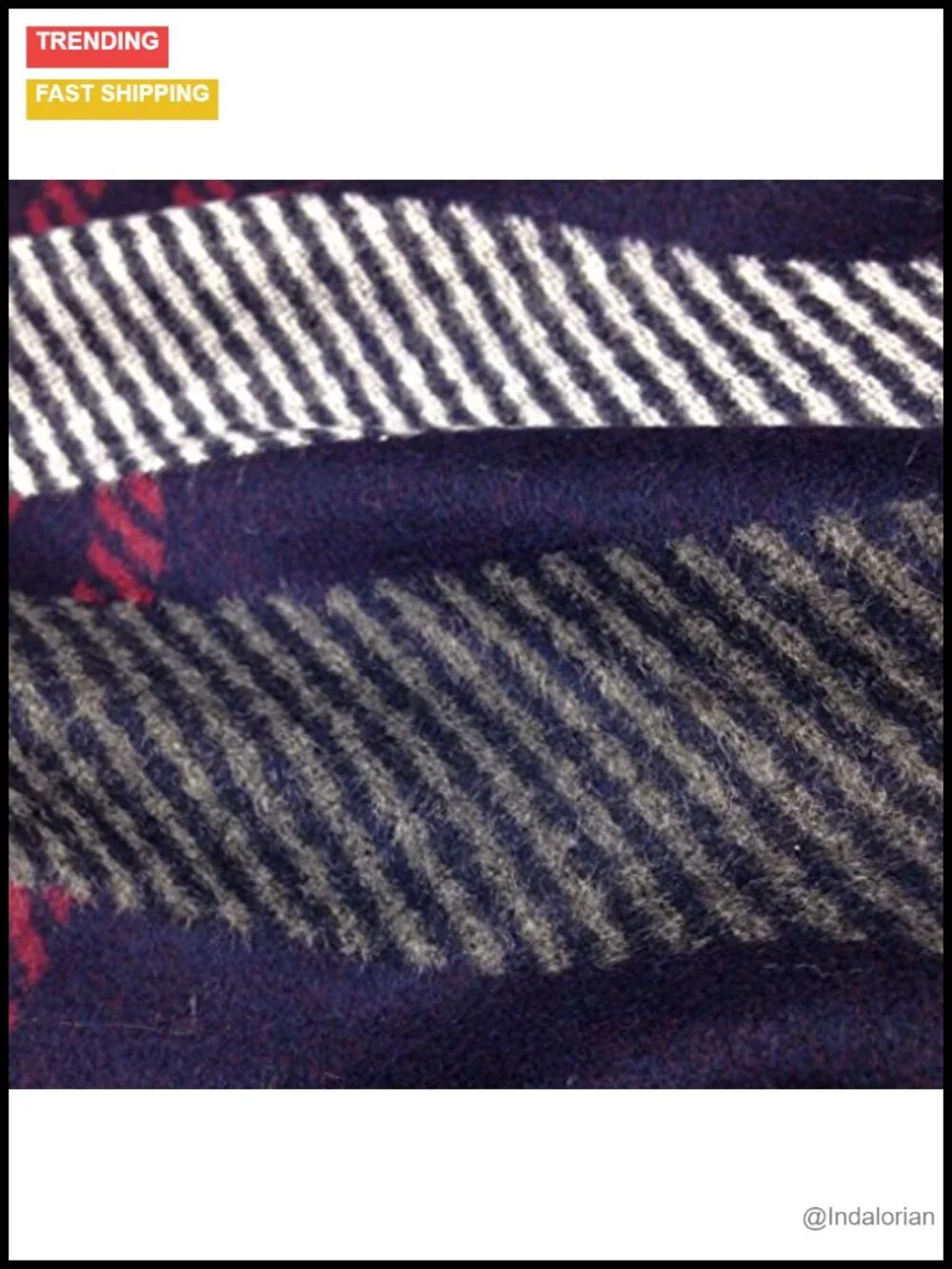 Luxurious Cashmere Feel Plaid Winter Scarf for Men